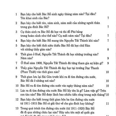 Di Sản Hồ Chí Minh - Hỏi & Đáp Về Cuộc Đời & Sự Nghiệp Của Chủ Tịch Hồ Chí Minh