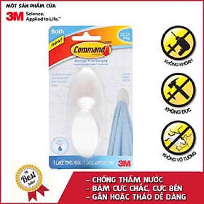 Móc Dán Tường Cường Lực Chịu Được 2.2kg - Keo 3M Siêu Dính