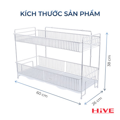 Giá úp chén bát WIDE 99 Shelf 2 Tầng inox Cao Cấp