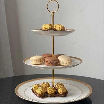 Kệ bánh hoàng gia viền vàng Imperial thiết kế đậm nét châu Âu Hàng chính hãng