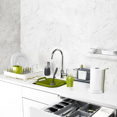 Joseph Joseph - Kệ để chén đĩa cao cấp Extend Expandable Dish Drainer White 850710