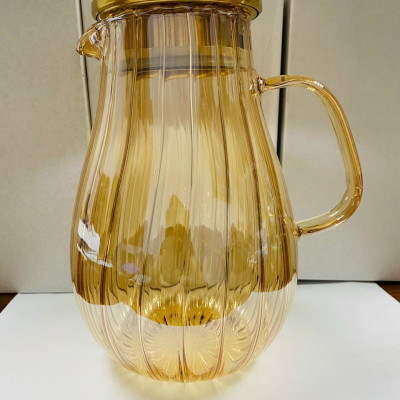 Bình đựng nước thủy tinh cao cấp chịu nhiệt màu vàng - ANTH668