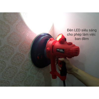 Máy Chà Tường Hikari Master 180-03B - Máy Có Nhiều Công Dụng Như Đánh Bóng Mặt Tường, Bề Mặt Ma Tít Và Chà Mịn, Tích Hợp Máy Hút Bụi Giúp Giảm Thiểu Ô Nhiễm -  Hàng Chính Hãng