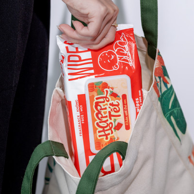 Thùng 10 gói khăn ướt trẻ em Happy Kids gói 80 tờ không mùi siêu tiết kiệm cho bé