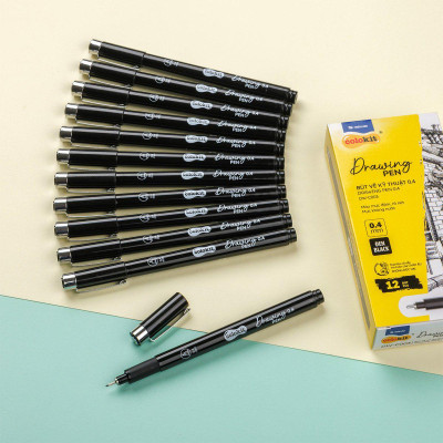Bút Kim Kỹ Thuật 0.4 mm - Drawing Pen - Colorkit DW-C003 - Mực Đen