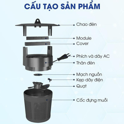 Đèn bắt muỗi Rạng Đông DBM01 5W - Chính Hãng