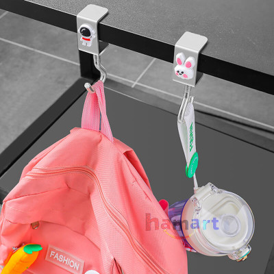 Móc Treo Balo Kẹp Cạnh Bàn Làm Việc Hamart Xoay 360 Treo Cặp Túi Xách Bình Nước Thép Xoắn Ốc Cố Định