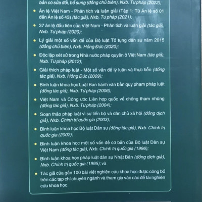 Án lệ Việt Nam – Phân tích và luận giải (Tập 2: từ án lệ 44 đến án lệ 70) – tái bản lần thứ nhất