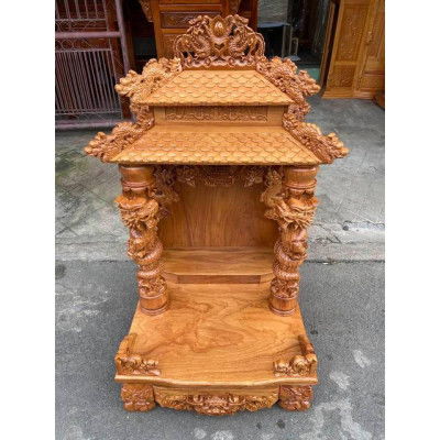 Bàn thờ thần tài ông địa 68 X 68 X 127CM, bàn thờ gỗ cao cấp , bàn thờ thần tài thổ địa