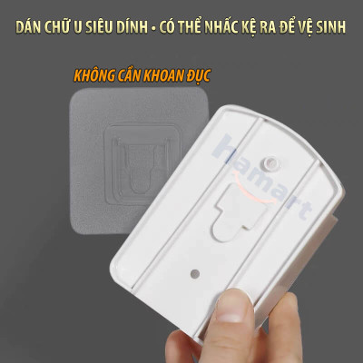 Giá Đỡ Điều Khiển Dán Tường Hamart Kệ Để Remote TV Điều Hoà Quạt Treo Tường Dán Chữ U Siêu Dính