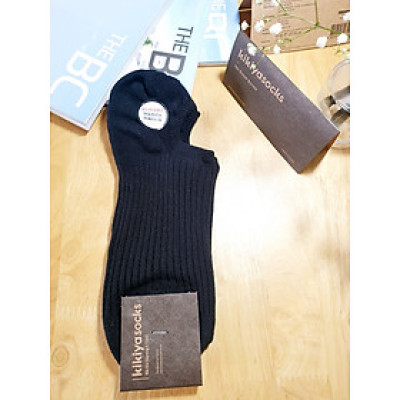 Tất vớ lười nam trơn cotton Kikiya cao cấp Hàn Quốc M-A-028