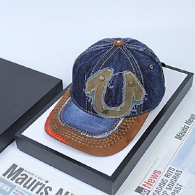 Nón nam, mũ lưỡi trai Ông Địa U lệch phối vải jeans form đẹp thời trang đường phố