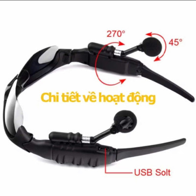 Kính mắt thời trang kiêm nghe nhạc Bluetooth chống tia UV cho cả nam và nữ 