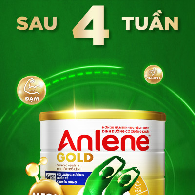 Bao bì mới - Sữa Bột Anlene Gold Hương Vanilla (Hộp giấy 1200g)