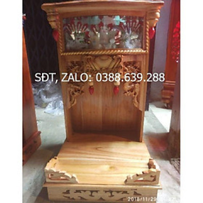 Bàn Thờ Thần Tài Ông Địa 42-68cm gỗ Xoan