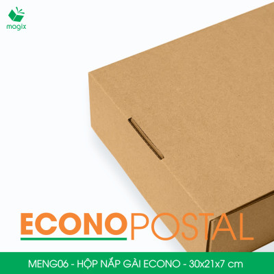 MENG06 - 30x21x7 cm - 60 Hộp carton nắp gài đóng hàng giá rẻ, hộp gói hàng, hộp quà thời trang