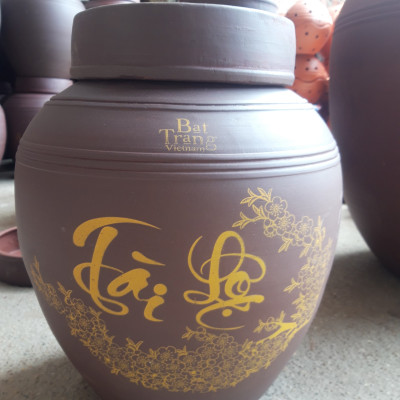 Hũ đựng rượu gốm sứ Bát Tràng loại 15L