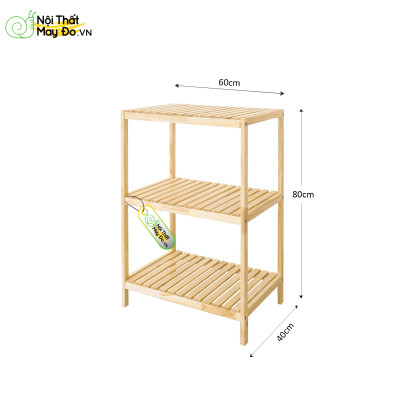 Kệ Lò Vi Sóng OVEN RACK - Thiết Kế 3 Tầng - Chất Liệu Gỗ Thông - Dễ Dàng Lắp Ráp - Có 2 Màu Sắc Lựa Chọn