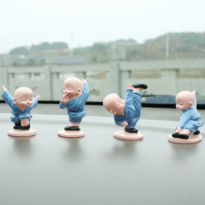 Bộ 4 Chú Tiểu Múa Võ Áo Xanh GROFA - Hàng chính hãng