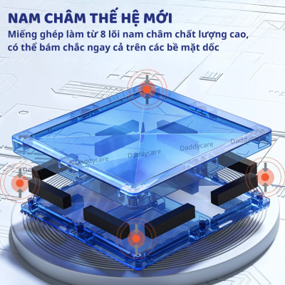 Xếp Hình Nam Châm Ánh Sáng Colorful Magnetic Tiles Mideer Daddycare, nam châm lắp ghép thông minh cho bé 3,4,5,6 tuổi