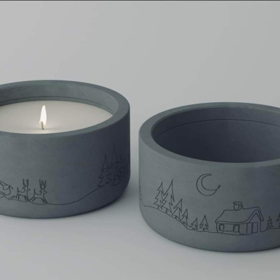 Set 4 hủ nến bằng xi măng đựng viên nến thơm tealight candles - hàng handmade DIY, cốc để nến cúng phật , bàn thờ trang trí nhiều màu 