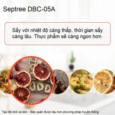 HÀNG NHẬP KHẨU. Máy sấy thực phẩm gia đình 5 khay, hẹn giờ sấy khô tự ngắt. Thương hiệu Mỹ cao cấp Septree DBC-05A