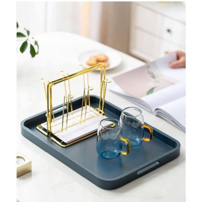 Set bình đựng nước uống thủy tinh kèm 6 cốc khay và giá úp cốc ( Giao khay  xanh ngẫu nhiên )