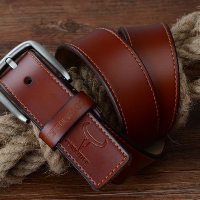 Thắt Lưng Da Bò Chính hãng COWATHER XF013 Nâu Vàng