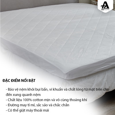 Tấm Bảo Vệ Nệm Chống Thấm Nước, Kháng Khuẩn A2Z HOME
