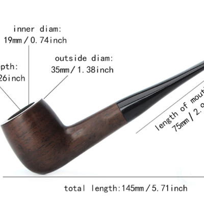 Tẩu thuốc bằng gỗ Rosewood cao cấp D-Brand 450 (màu ngẫu nhiên)