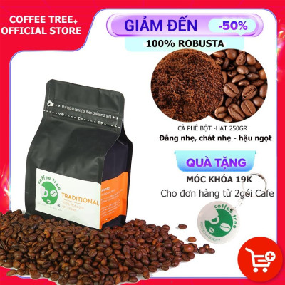 Cà Phê Bột Robusta Buôn Mê Thuột Nguyên Chất 100% Coffee Tree - Hương Thơm Nhẹ - Vị Đắng Vừa - Hậu Vị Ngọt