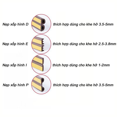 Nẹp xốp khe cửa sợi kép có keo cách âm chống tiếng ồn chống bụi chống hơi lạnh thất thoát Phụ kiện ô tô cao cấp