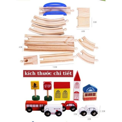 Đồ chơi xếp hình lắp ráp mô hình giao thông đường phố 40 chi tiết