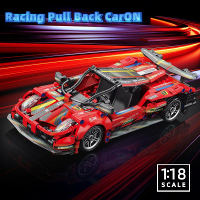 Đồ Chơi Lắp Ráp Xe Đua Chạy Đà Siêu Tốc Độ - Super Speed Pullback Racing Car - Toys&Joys 3307 (513 Mảnh Ghép)