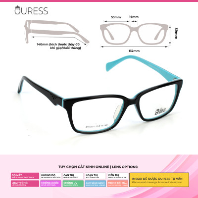 Gọng kính tr90 siêu nhẹ siêu bền thời trang Ouress DN6334
