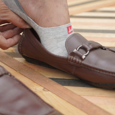 Combo 10 đôi tất vớ lười nam cotton organic kháng khuẩn khử mùi có silicon chống tụt gót JAMANO