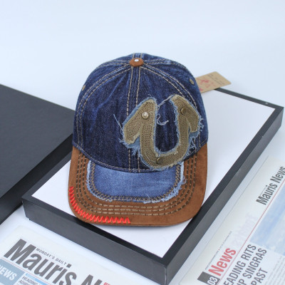 Nón nam, mũ lưỡi trai Ông Địa U lệch phối vải jeans form đẹp thời trang đường phố