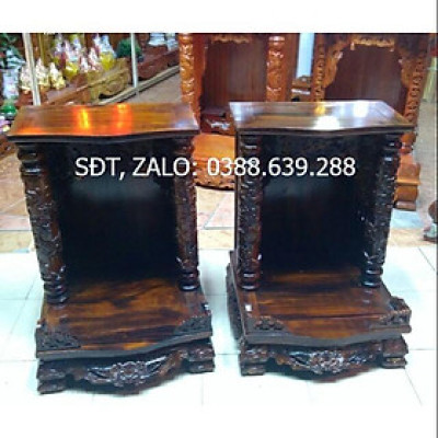 Bàn Thờ Thần Tài Ông Địa 48-68cm gỗ Muồng