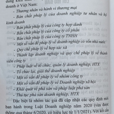 Hướng Dẫn Môn Học Luật Thương Mại (tập 1 và 2)