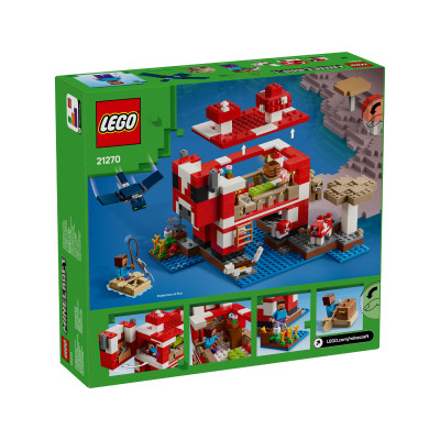 LEGO MINECRAFT 21270 Đồ Chơi Lắp Ráp Ngôi Nhà Của Những Chú Bò Nấm (500 chi tiết)