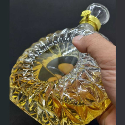 Chai Thủy Tinh Đựng Rượu 500ml cao cấp mẫu xo tròn dẹt – Vỏ Chai Rượu Đẹp - Chai Đựng Rượu sang trọng (C4)