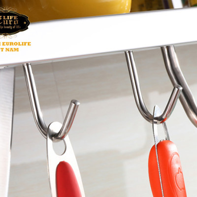 Kệ bếp đa năng Inox SUS 304 Eurolife EL-K4 ( Trắng bạc)