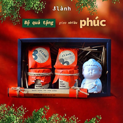 Bộ Quà Tặng Trầm Hương Cao Cấp Phúc 3 Lành Mừng Thọ Chúc Phúc Mong An Yên Tài Lộc Phúc Lành Trang Trí Nhà Cửa