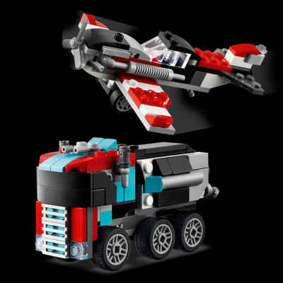Đồ Chơi Lắp Ráp Xe Tải Vận Chuyển Trực Thăng 3 In 1 - Flatbed Truck With Helicopter - Lego Creator 31146 (270 Mảnh Ghép)