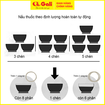 Ấm Sắc Thuốc Gali GL-1800, dung tích 3,3L đa chức năng nấu các loại thuốc Bắc, Nam, Thảo Dược,... thân bằng gốm sứ cao cấp chịu nhiệt tốt. Bảo hành chính hãng. Siêu Sắc Thuốc, Ấm Nấu Thuốc