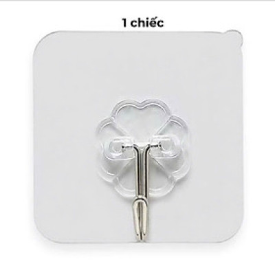 Móc dán tường treo đồ trong suốt, miếng dán siêu dính siêu bền