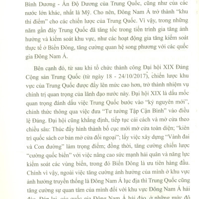 Thích Ứng Của Các Quốc Gia Đông Nam Á Hải Đảo Trước Sự Gia Tăng Ảnh Hưởng Của Trung Quốc Từ Sau Đại Hội XIX Đảng Cộng Sản Trung Quốc (Sách Chuyên Khảo)