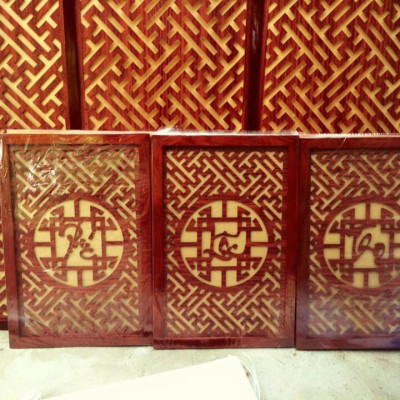 Combo bộ bàn thờ chung cư + ám khói + chữ phúc hay chữ bất kỳ bằng  gỗ sồi 