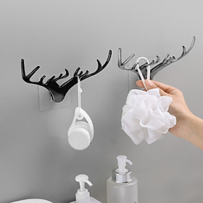 Móc treo dồ dán tường hình huơu, Móc Treo Đồ Vật Dán Tường Sừng Hươu Trong Suốt 18Cm , decor trang trí nhà ở với thiết kế đẹp mắt
