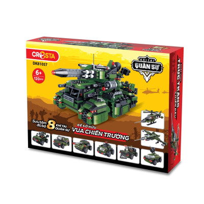 Đồ Chơi Lắp Ráp Khí Tài Quân Sự : Trực Thăng Chiến Đấu - Cresta DK81057 (120 Chi tiết)